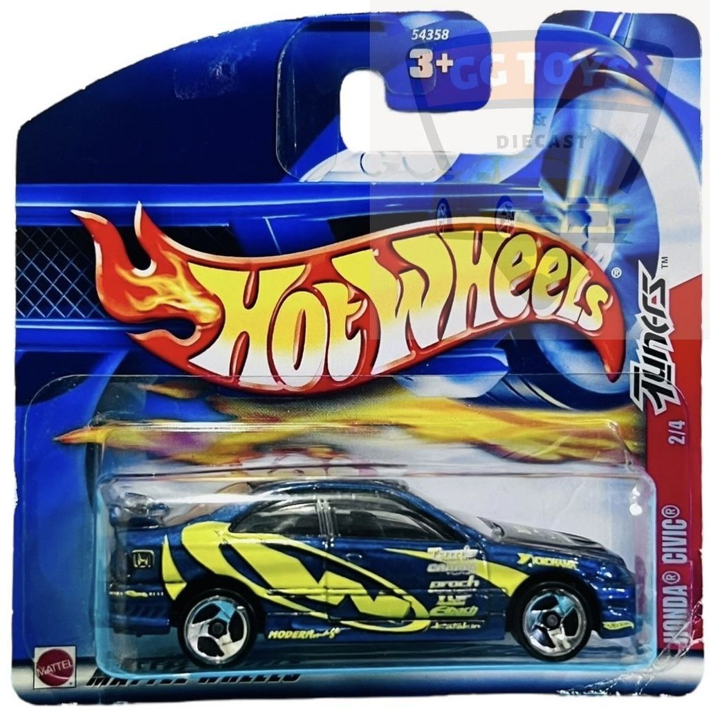 Hotwheels Hot Wheels Bluecard Shortcard Honda Civic SI Tuners Ungu Rare 2001