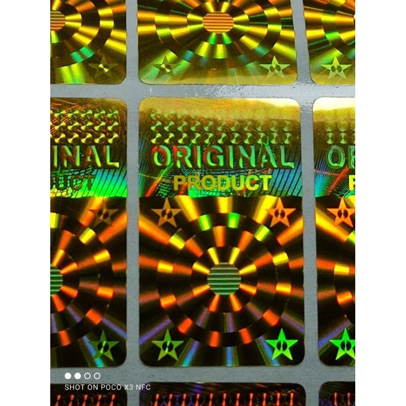 

stiker hologram original 1.5 x 2.5cm