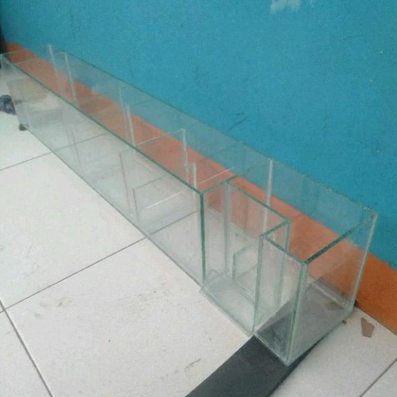 Talang filter kaca output waterfall samping panjang 70cm-100cm