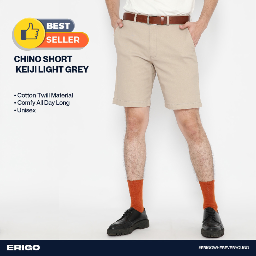 Erigo Chino Short Pants Keiji Light Grey Unisex