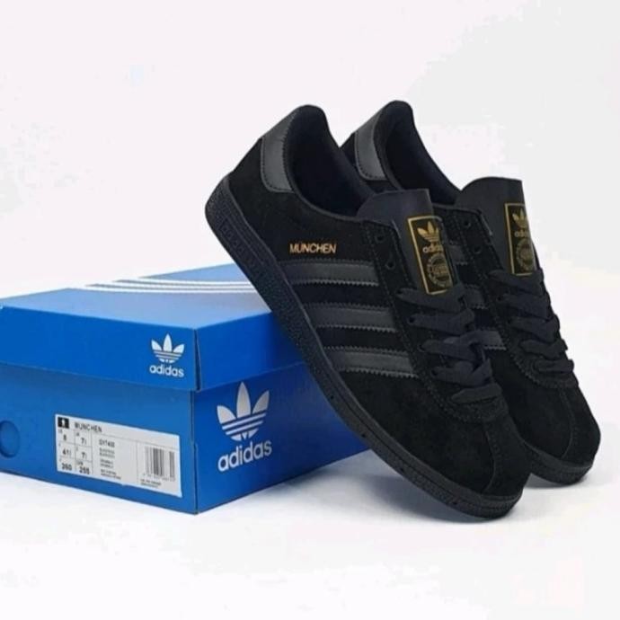 Sepatu Adidas Munchen Black Gums Grey Original Vietnam Bnib  Arshakaollshop12