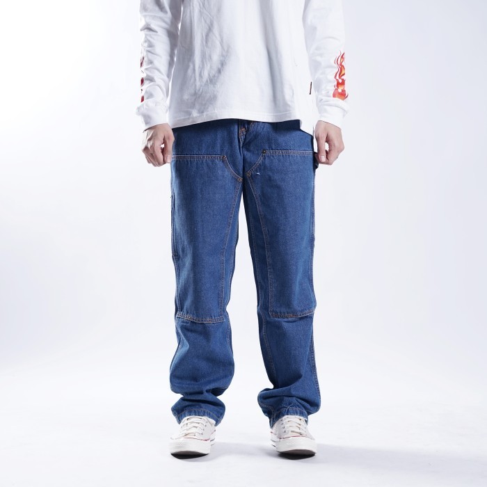 Carpenter Pants - Double Knee Denim Medium Blue
