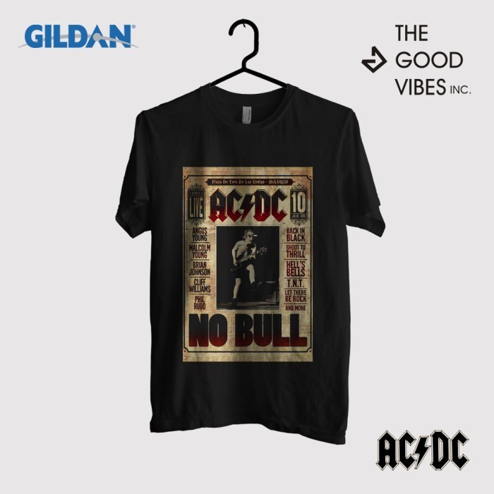 Kaos Band Ac/Dc Original Gildan - No Bull
