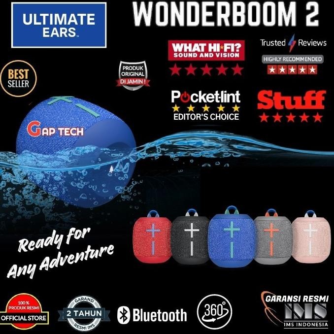 Ultimate Ears Ue Wonderboom 2 / Wonderboom2 Portable Bluetooth Speaker