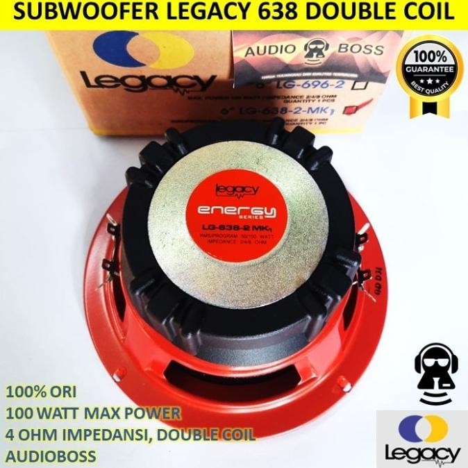Speaker Subwoofer 6 Inch 6In 6" Legacy 6 638 Lg 638-2 150 Watt