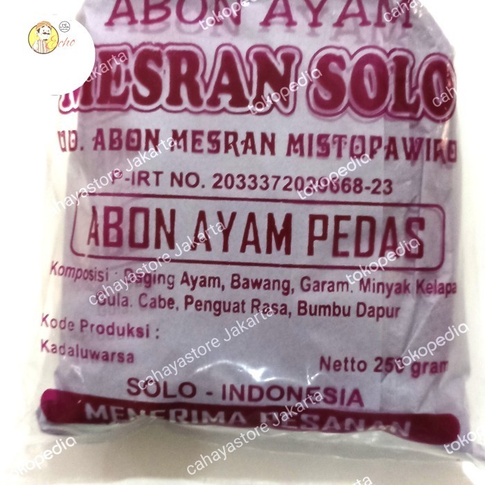 

Abon Ayam Mesran Solo Pedas