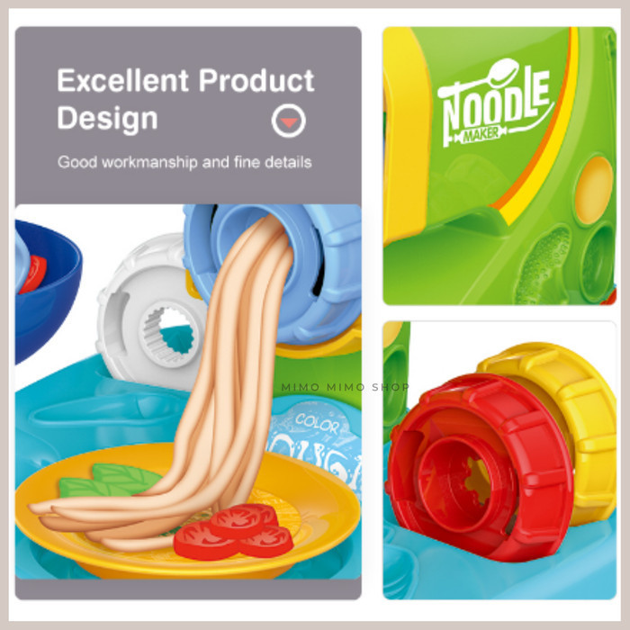 Mainan Cetakan Playdough Noodle Maker Colour Dough