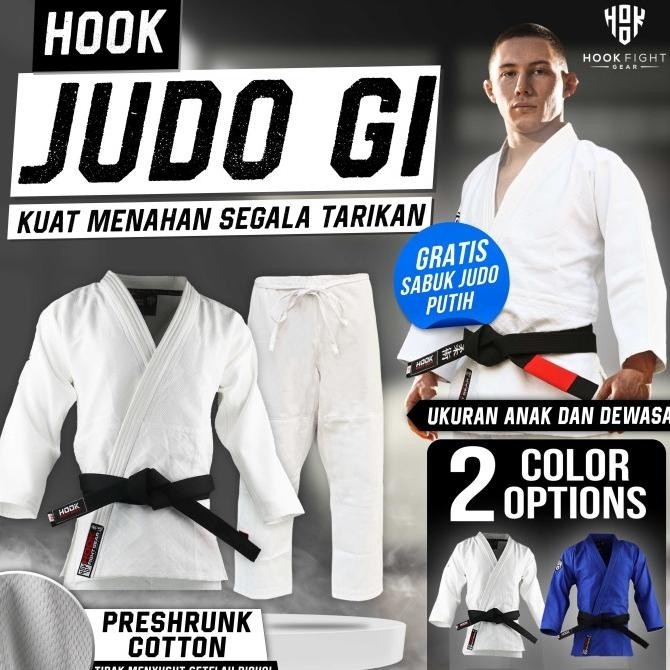 GI JUDO HOOK FIGHT GEAR, JUDO GI HOOK, BAJU JUDO HOOK