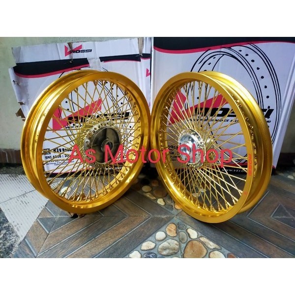 Sepaket Velg Jari Jari Seribu Tapak Lebar 300 - 350 Ring 17 Megapro Primus Tiger Revo Cb150R Megapro