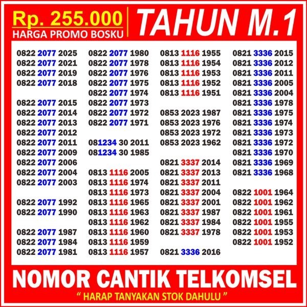 Nomor Cantik Simpati Tahun P.1 - Nomor Seri Tahun Kelahiran - Nomor Cantik As Tahun Nomor Cantik