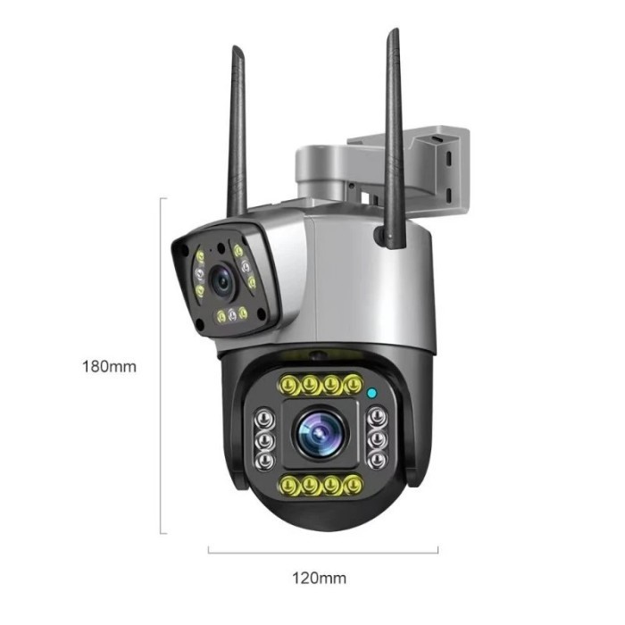 Ip Kamera Cctv 8Mp Keamanan Layar Ganda Ganda Ptz Outdoor