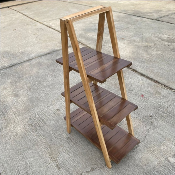 Rak Lipat Rak Camping Rak Bunga Rak Serbaguna Kayu