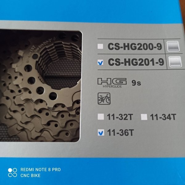 Sprocket Shimano Hg201 11 - 36 T 9 Speed