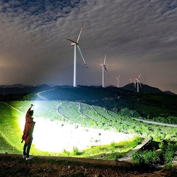 Original Smilling Shark 613A Senter Led Cylinder Aluminium Alloy Super Terang Jarak Jauh Usb