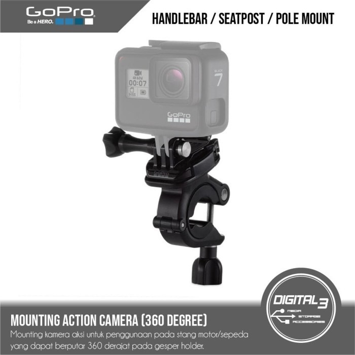 Yodhoba Gopro Handlebar Seatpost Pole Mount Bike Bicycle Mount Gopro Original