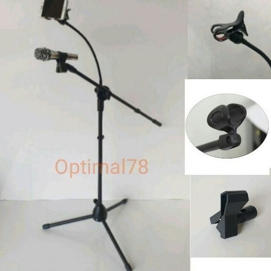 Stand Mic Lantai + Holder Hp / Mic Stand Pro Mt-155