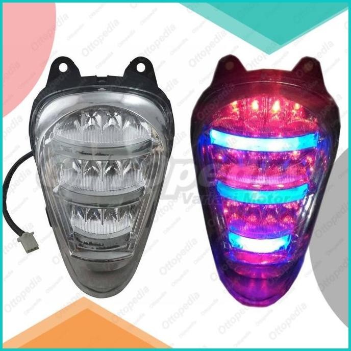Stop Lamp - Lampu Stop / Rem Belakang Led JPA Scoopy Fi Merah Biru 19F