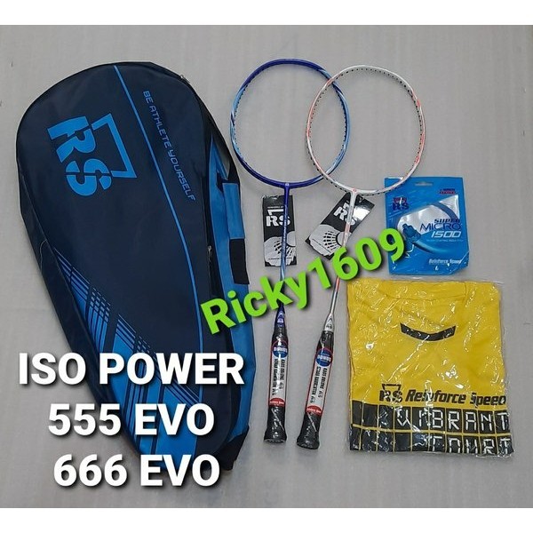 RAKET BADMINTON RS - ISO POWER 555 EVO - ISO POWER 666 EVO - ORIGINAL REINFORCE SPEED