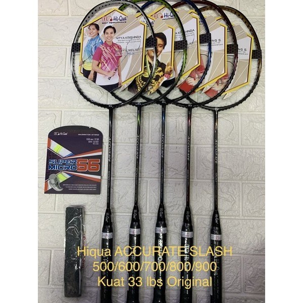 Raket Badminton HIQUA HI-QUA ACCURATE SLASH 500/600/700/800/900 ORI