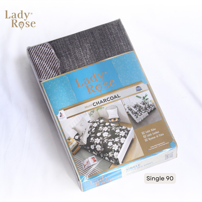 Lady Rose - Sprei Single 90X200X20 - Charcoal