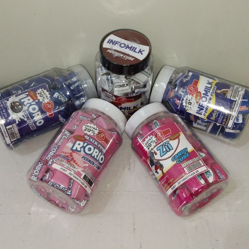 

Paket Bundle isi 5 Candy Cube INFOMILK COKLAT+ INFOMILK VANILLA + OREO PINK + OREO BIRU + ZII / Candy Cube isi 60pcs Rendah Gula