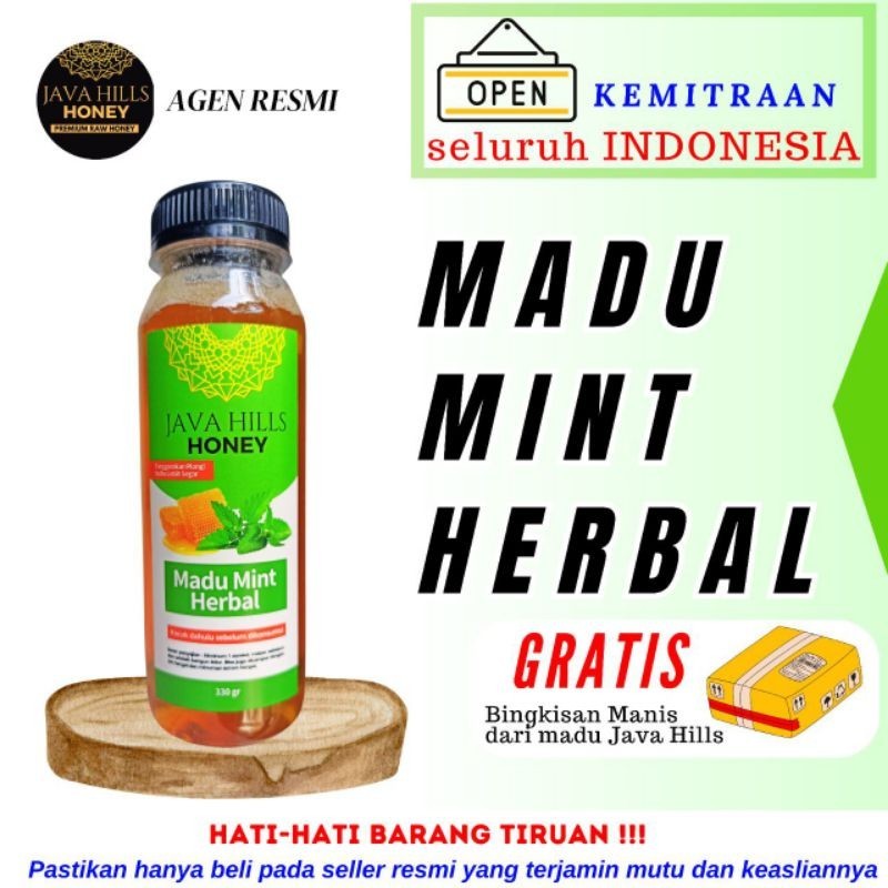 

(100% ASLI) java hills honey madu mint herbal batuk flu sinusitis dahak lendir tbc asma mumtaz herba
