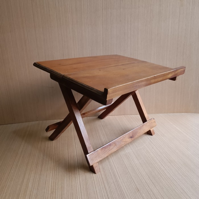 Meja Lipat Belajar Kayu Mahoni, Meja Lipat Kayu, Meja Lipat Ngaji