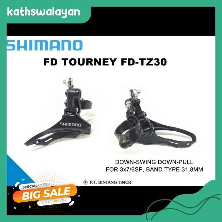 FD FRONT DERAILLEUR SHIMANO TOURNEY TZ30 TARIKAN BAWAH MTB FEDERAL DIJAMIN GRATIS ONGKIR