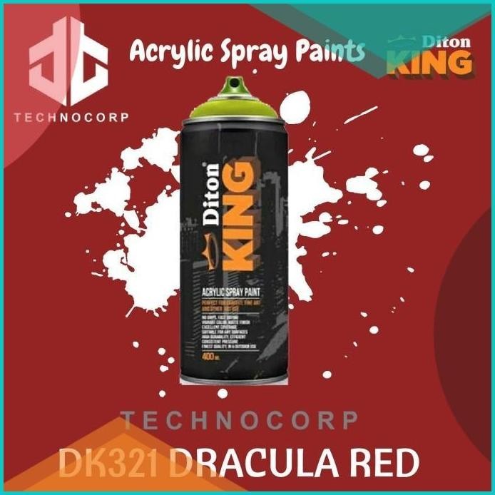 Cat Semprot DITON KING DK 321 DRACULA RED / GRAFFITI PAINT DOFF 400ml