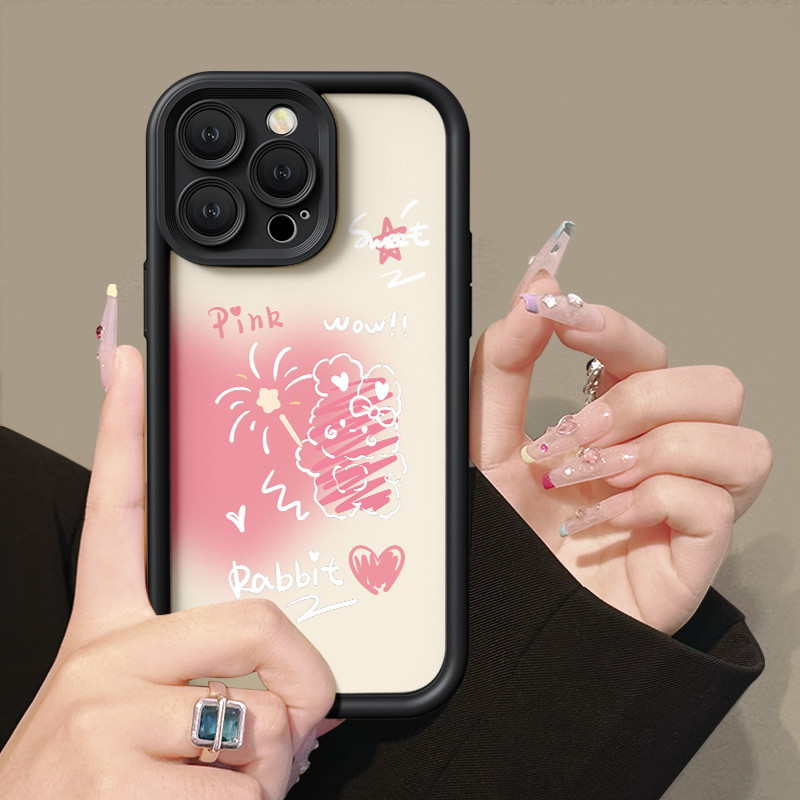 Fireworks rabbit Case For OPPO A15 A16 For A57 A17 A52 A53 A54 A5 A18 A38 Soft Case For A7 A78 A58 A74 A78 A9 A76 A1 A94 Casing For RENO4 5 6 7 8T 7z F9 Pro Fullcover Case softcase cesing hp 4f a95 reno 5g 8 kesing a17k a55 4g a98 4 a92 a5s f 5f 2020
