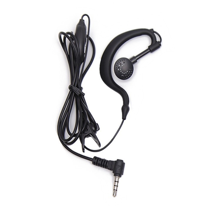 HANDSFREE HT BAOFENG BF-U9 1 PIN HITAM HEADSET EARPHONE BFU9 BFT1 T1