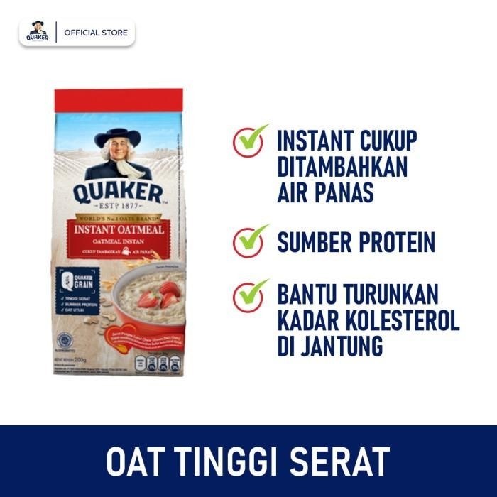 

BISA COD - QUAKER INSTANT OATMEAL 200G X 36PCS FREE GIFT