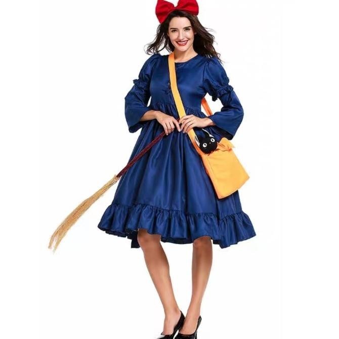 CR - Kiki Delivery Service Witch Ghibli Adult Woman Costume Halloween TERLARIS