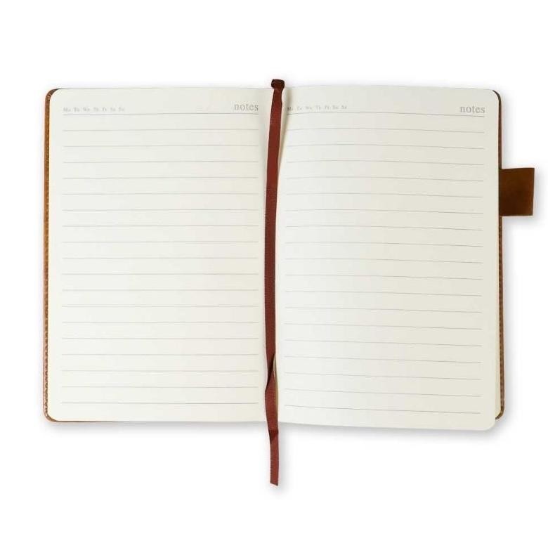 

Buku Catatan Kerja Notebooks Cover Kulit Jurnal PU Kertas A5 Hitam COD