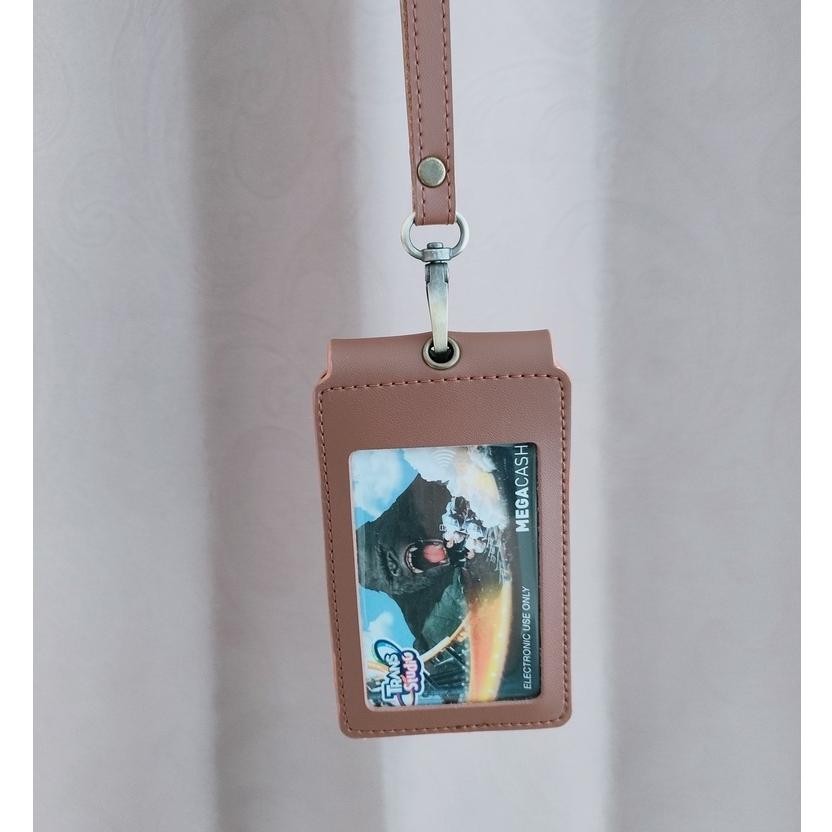 

Id Card name tag kulit Holder Double Flip Magnet Terbaru kekinian COD