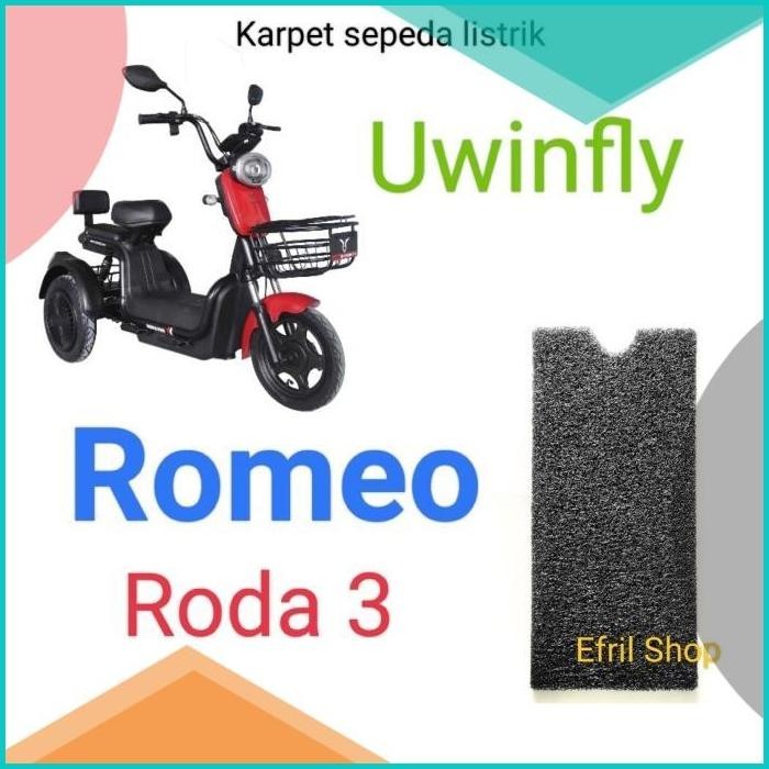 Karpet sepeda listrik roda tiga Uwinfly Romeo plus roda 3 karpet  19F3