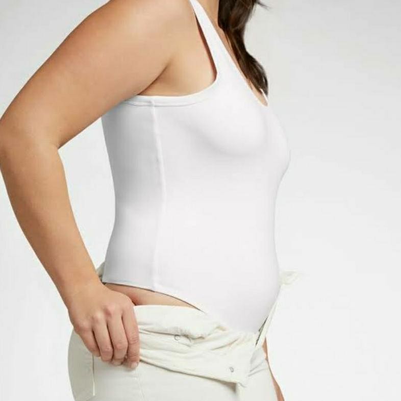 Diskon Sz Ml ? Nuuds Ribbed Scoop Neck Bodysuit Sgb663