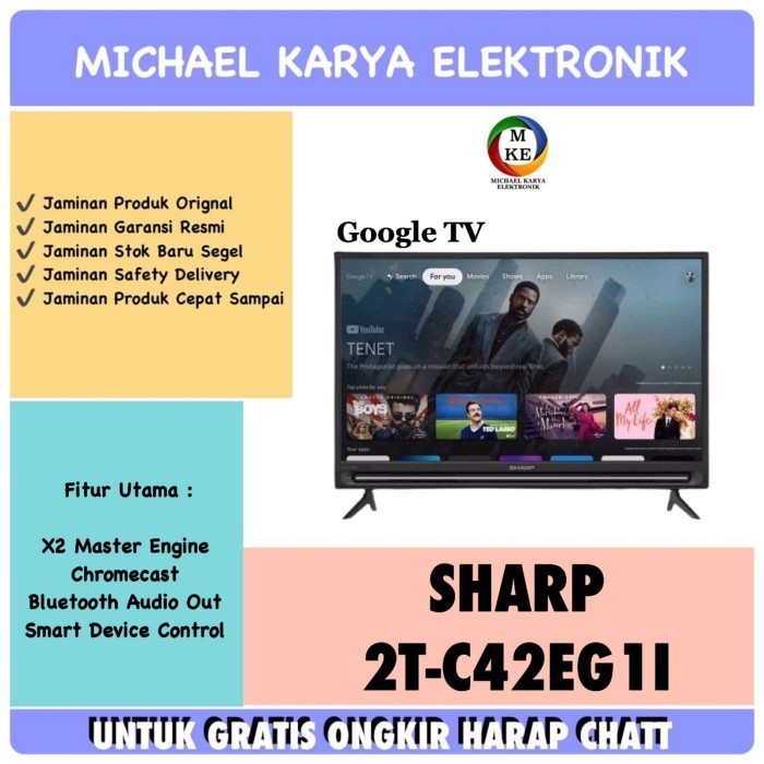 Promo Tv Android Google Tv 42 Inch Digital Tv Sharp 42Eg1I Pengganti C42Bg1I .