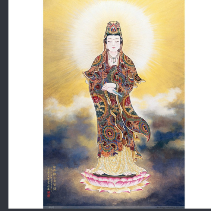 Custom size repro digital Lukisan kwan Im guan yin Dewi bodhisatwa
