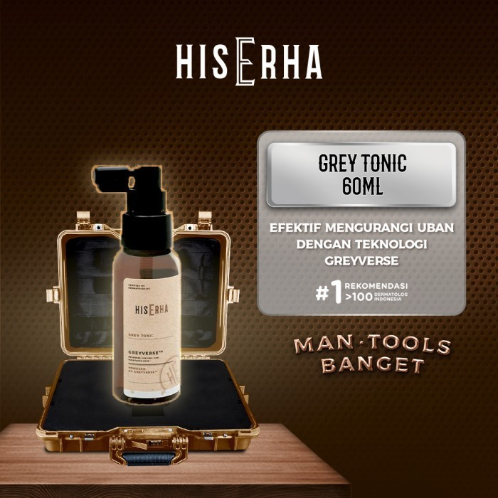His Erha Grey Tonic 60Ml - Tonik Rambut Anti Uban