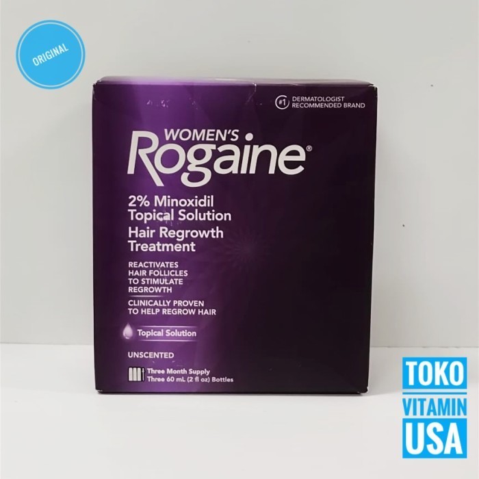Rogaine Liquid Women 2% Minoxidil Khusus Wanita Penumbuh Rambut