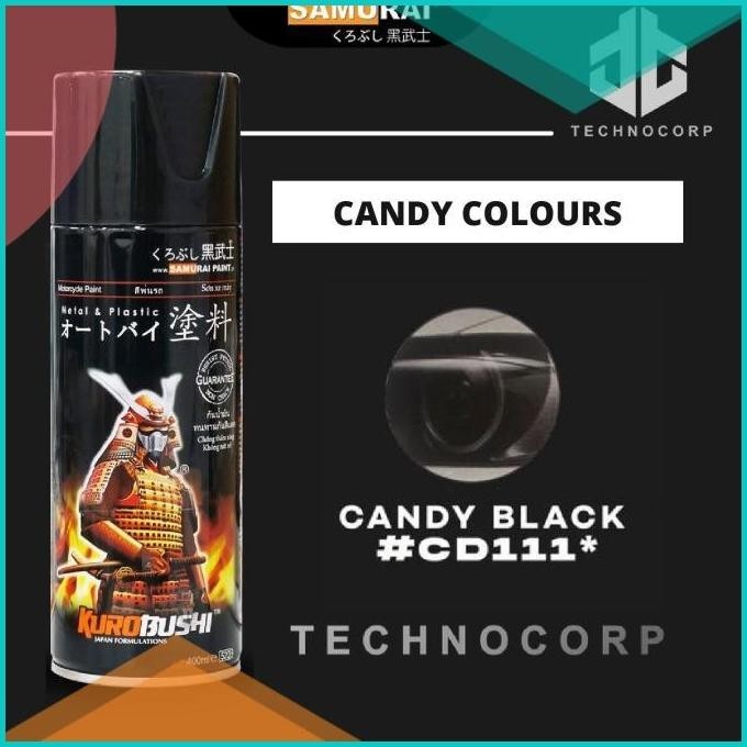 Cat SAMURAI PAINT CD111 CANDY BLACK / SMOKE LAMPU MIKA BLACK CHROME 19
