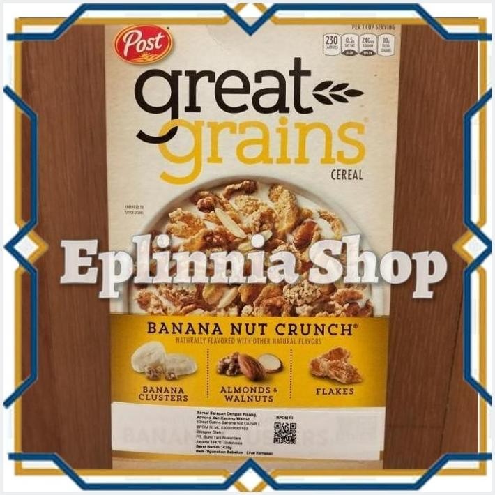 

[EPL] POST GREAT GRAINS BANANA NUT CRUNCH CEREAL 439 GR - SEREAL
