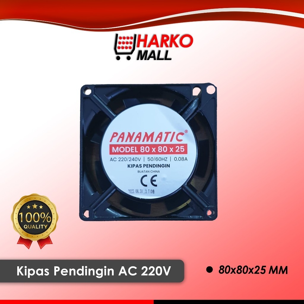 Kipas Angin Pendingin Internal Fan AC 8025 AC 220V - Cooling Fan ukuran 80mm x 80mm x 25mm