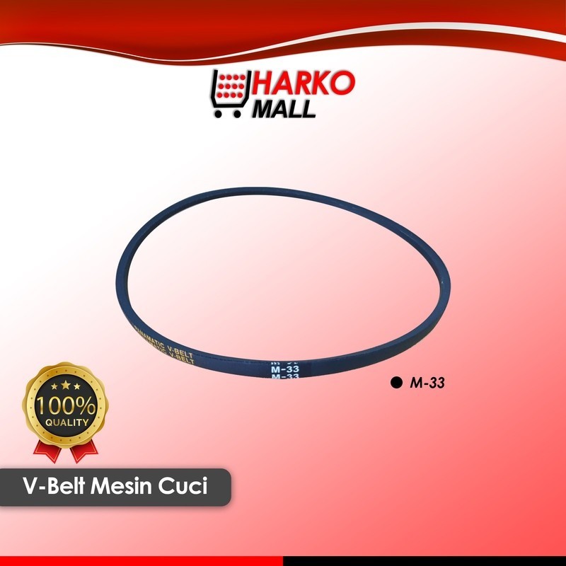 Karet Vanbelt Mesin Cuci Vanbel / Fan V Belt Universal untuk merk SANYO SHARP LG Ukuran M-33
