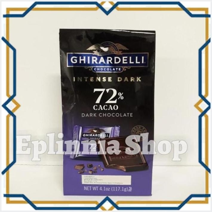 

[EPL] GHIRARDELLI INTENSE DARK CHOCOLATE 72% CACAO 117.1 GR - COKELAT