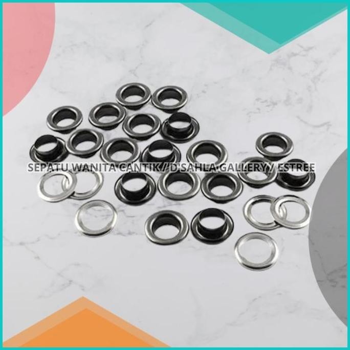 

Mata ayam eyelet/ mata itik ring silver nikel diameter 22 (8mm) Nikel