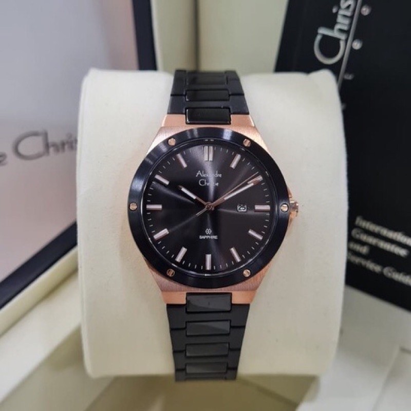 Jam tangan wanita alexandre christie blackrosegold preloved