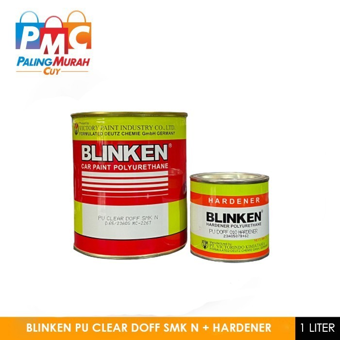 BLINKEN PU Clear Doff SMK N + Hardener 1L Pernish Blinken Semi Doff