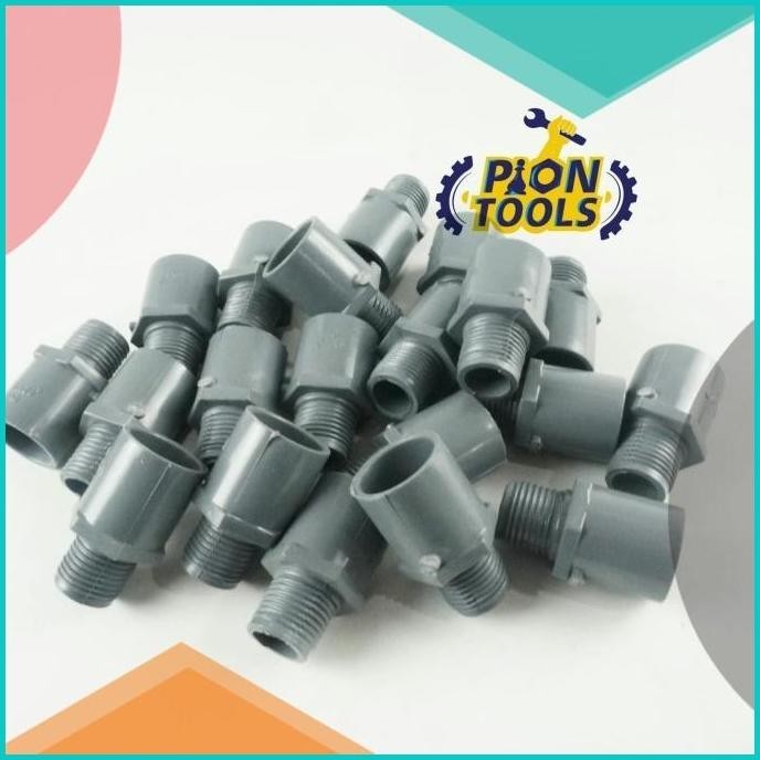 Jaya Ori Sok Drat Luar PVC TS 1/2" SDL PVC / Sock drat luar pvc 19F3B2